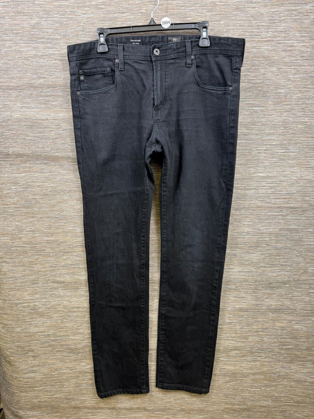 AG Adriano Goldschmied The Dylan Mens Jeans 36x34 Black Gray Slim Skinny Stretch